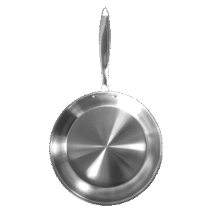 Poêle inox 18/10 “tri‑ply” – 3 couches, tous feux (Ø 20‑30 cm)